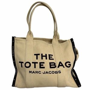 Marc Jacobs Beige Canvas 'The Tote Bag' with Black Trim